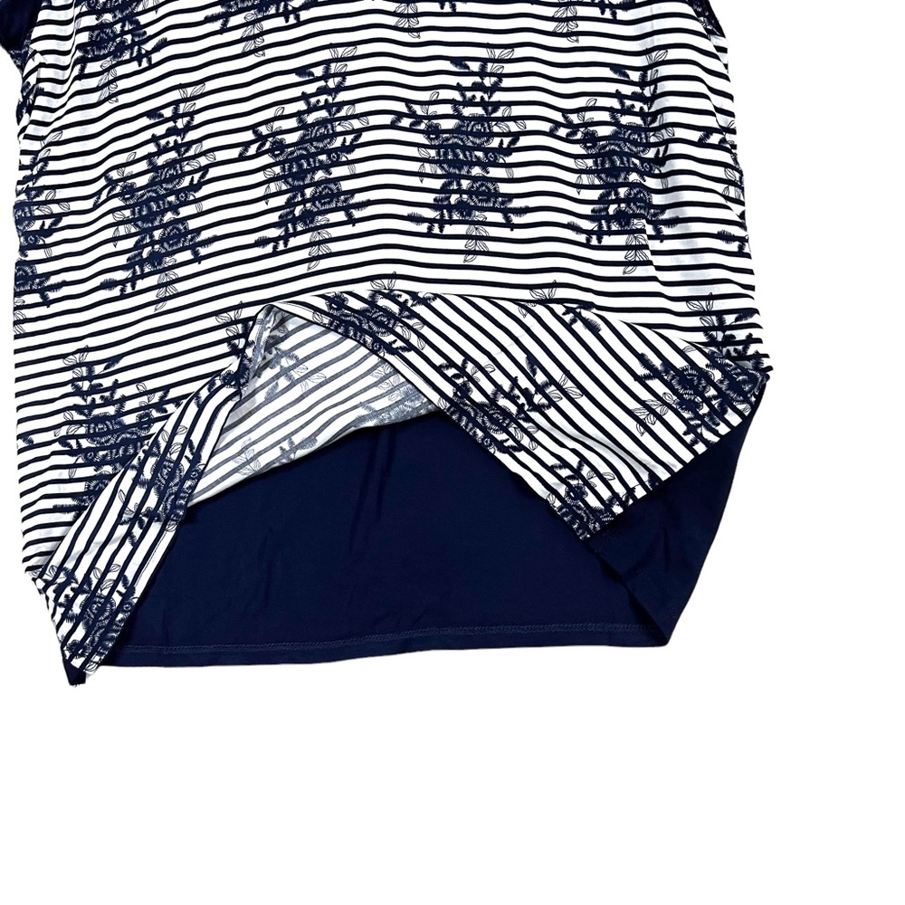 Tribal Jeans Sz Medium Nautical Woven Front Printed Challis Short Sleeve… - Picture 5 of 8